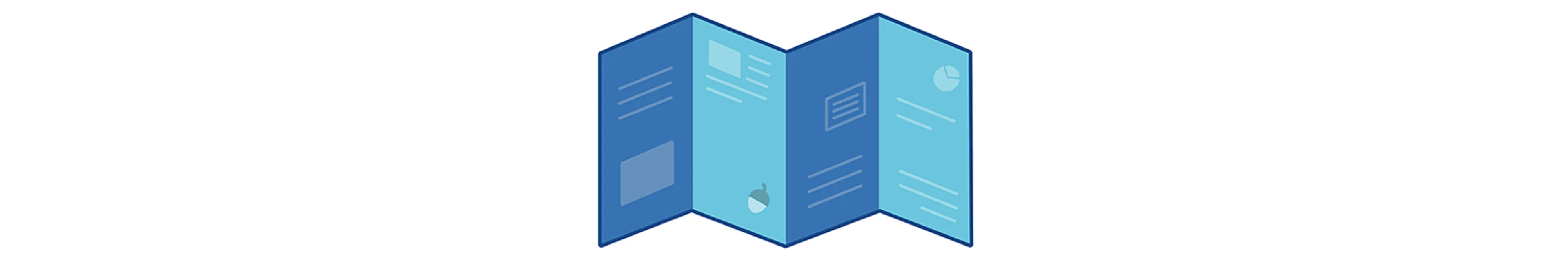 Folded chart with Oak logo representing a curriculum map