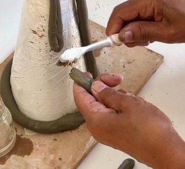 Image in the year 3, lesson 'Clay landscapes: hand building towers together'. From unit: 'Imagined spaces and shared stories'