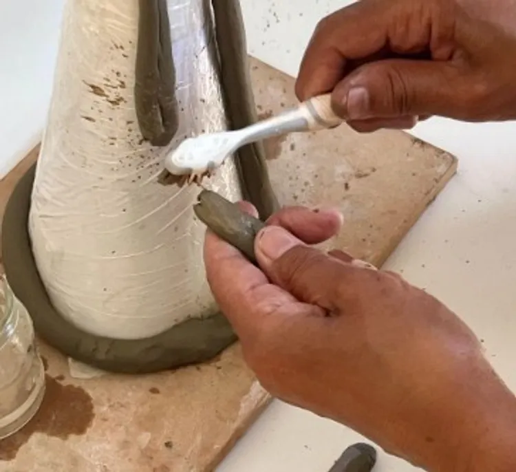 Image in the year 3, lesson 'Clay landscapes: hand building towers together'. From unit: 'Imagined spaces and shared stories'